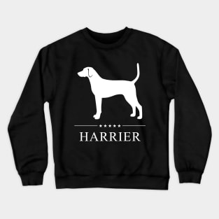 Harrier Dog White Silhouette Crewneck Sweatshirt